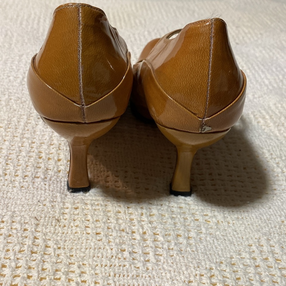 Prada Brown Patent Leather Heels - Picture 3 of 11